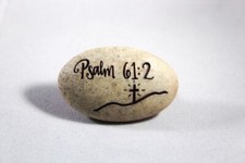 Pocket Stone Psalm 61:2 Lord lead me to the Rock Bible Verse Brand NEW