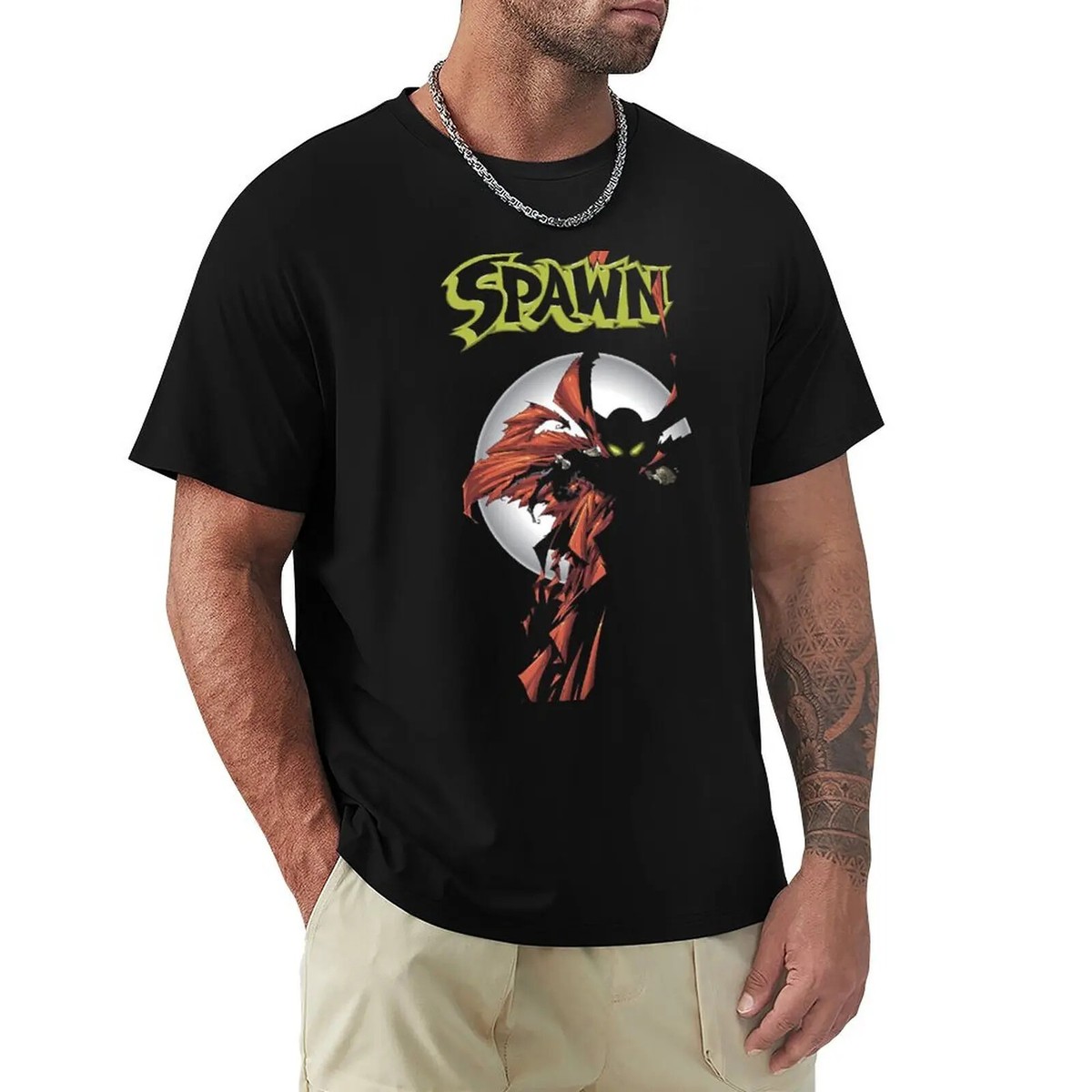 SPAWN Essential gift T-shirt kawaii clothes plain mens cotton t