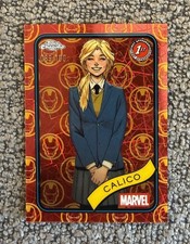 2025 Topps Chrome Marvel CALICO 89 /100 Iron Man Red & Gold Lazer Refractor #67