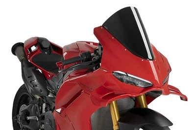 Écran Puig R-Racer pour Ducati PANIGALE V4R, PANIGALE V4, entre autres Noir - Photo 1/2