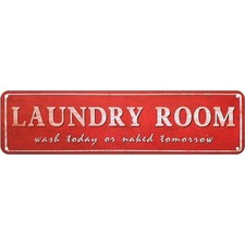 Metal Sign Red Vintage Laundry Room Funny Quote Rustic Home Laundry Room Plaque