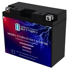 Mighty Max YT12B-4 12V 10Ah SLA Battery for Suzuki GSX1300RZ Hayabusa 1300 99-07