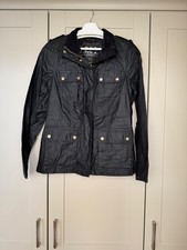 Image of Barbour Delta Ladies Wax Jacket Black UK Size Small NEW NEW
