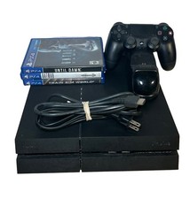 Sony PlayStation 4 500GBConsole Black W/3 Games,Charging Dock,Controller Tested