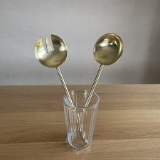 Salatbesteck aus Messing - Salat Gabel und Löffel - 2er Set