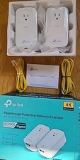 BNIB TP Link TL-PA9020P KIT AV2000 2 Port Gigabit Powerline Starter Kit 4K