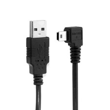 chenyang Mini USB Cable 2.0 Male to 5 5.0M, Black Left Angled