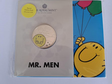 2021 MR MEN MR HAPPY COLOUR FIVE 5 POUND BRILLIANT UNCIRCULATED ROYAL MINT PACK