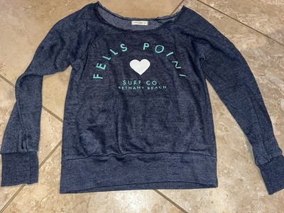 Ocean Drive Navy Blue Fells Point Bethany Beach Long Sleeve Sweatshirt Small