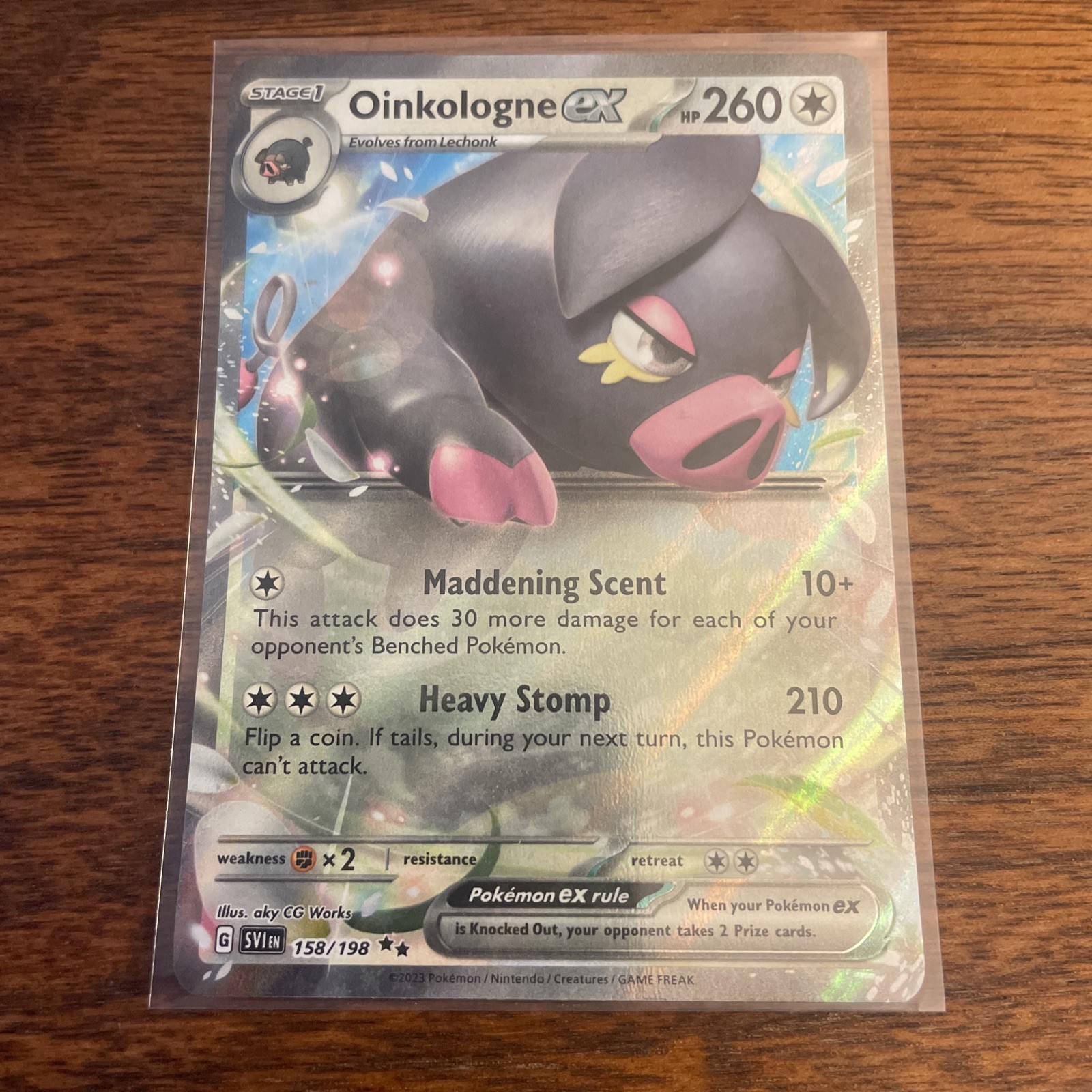 Oinkologne ex - 158/198 - Double Rare - Scarlet & Violet - Pokemon Card - NM/M