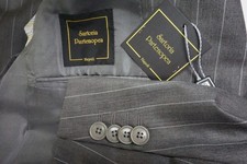Sartoria Partenopea Gray Striped Cashmere Blend 2Pc Suit Jacket Pants 44R NEW