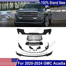 New Front Bumper Cover Grille Kit w/Light For 2020-2024 GMC Acadia Denali