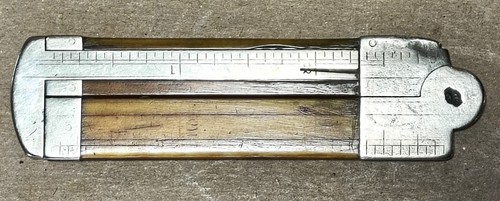 Antique Stanley No. 38 folding ruler w/ German silver trim