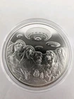 UFO Over Mt. Rushmore 1 Ozt .999 Fine Silver Round