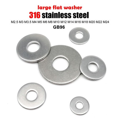 #ad M2.5 M24 316 Stainless Steel Extra Large Size Big Wide Flat Washer Plain Gasket $3.49