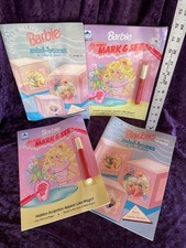Assorted 1990 Barbie Books Coloring, Activity Books, Sidewalk Chalk and Puzzle