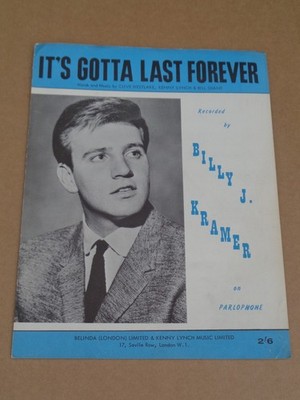 Billy J. Kramer - It's Gotta Last Forever - Noten