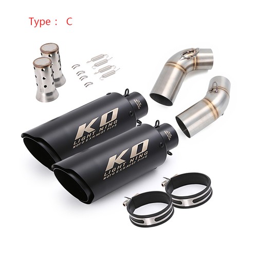 For Ducati Monster 696 796 795 1100 Motorcycle Exhaust Link Pipe Silencer System - Picture 4 of 7