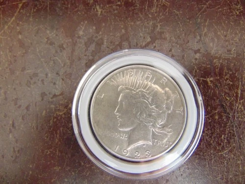 1923-S PEACE Dollar, 90% Silver, FINE CONDITION