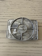 VINTAGE 1989 IOWA FARMER COMMEMORATIVE BELT BUCKLE