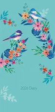 Carousel Worldwide Bird Floral 2026 Deluxe Slim Diary Planner – Week-to-View Poc
