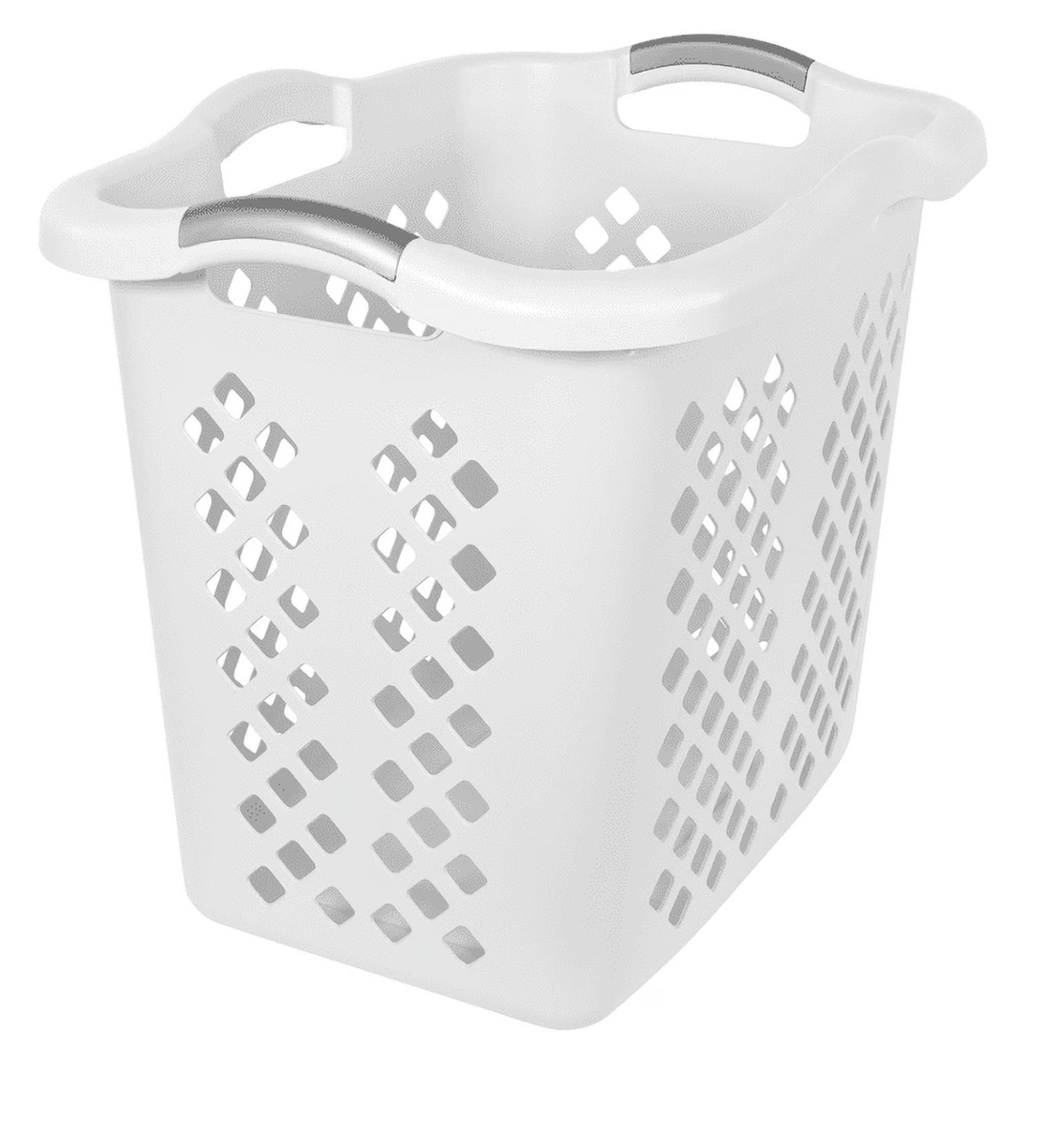 Home Logic 2 Bushel Lamper Plastic Laundry Basket with Silver