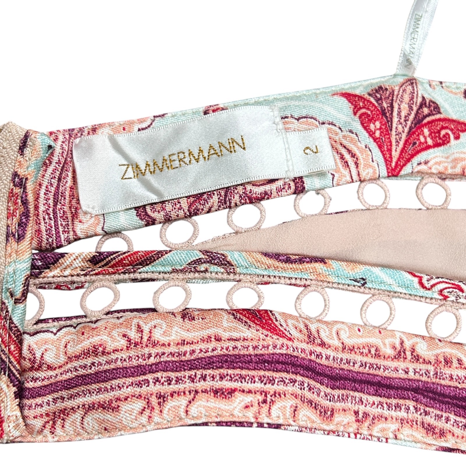 Zimmermann Silk Paisley Set Size 1 AU 10 US 6 Halter Top + Midi Skirt Boho EUC