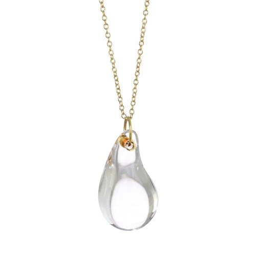Ciondolo TIFFANY & Co. Elsa Peretti cristallo di rocca a goccia oro 18 ...