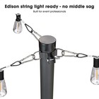 Yescom Outdoor String Light Poles 10Ft 6-Pack Heavy Duty Metal Post for Outside — photo 5