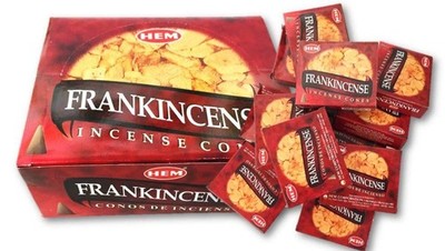 HEM Frankincense Cone Incense, 1 Case  12 Boxes of 10 Cones 