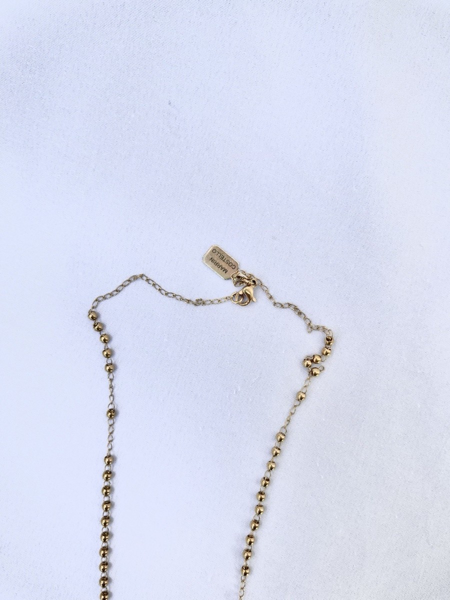 MARRIN COSTELLO | ROSARY 3MM NECKLACE 18K GOLD PLATED STAINLESS STEEL View 5