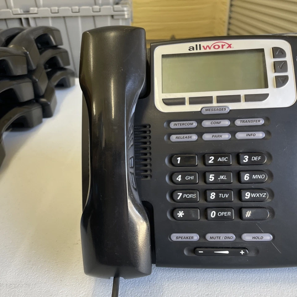 Teléfono con pantalla de 12 botones AllWorx 9212L con auricular sin cable de alimentación *Ver descripción Foto 4 de 4