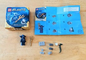 Lego Atlantis 8056 Monster Crab Clash + 8073 Manta Warrior Complete w/ Minifigs