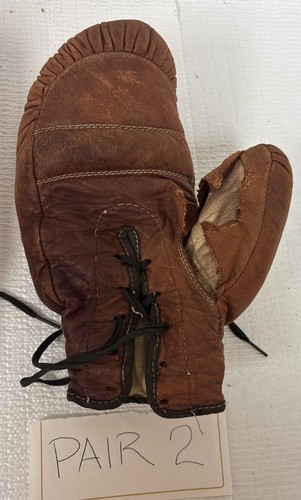 Vintage Leather Boxing Gloves Man Cave Sports Bar, Decoration - Picture 17 of 19