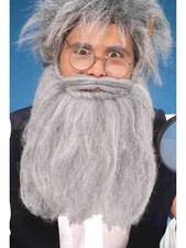 Gray Mustache and Beard Costume Kit