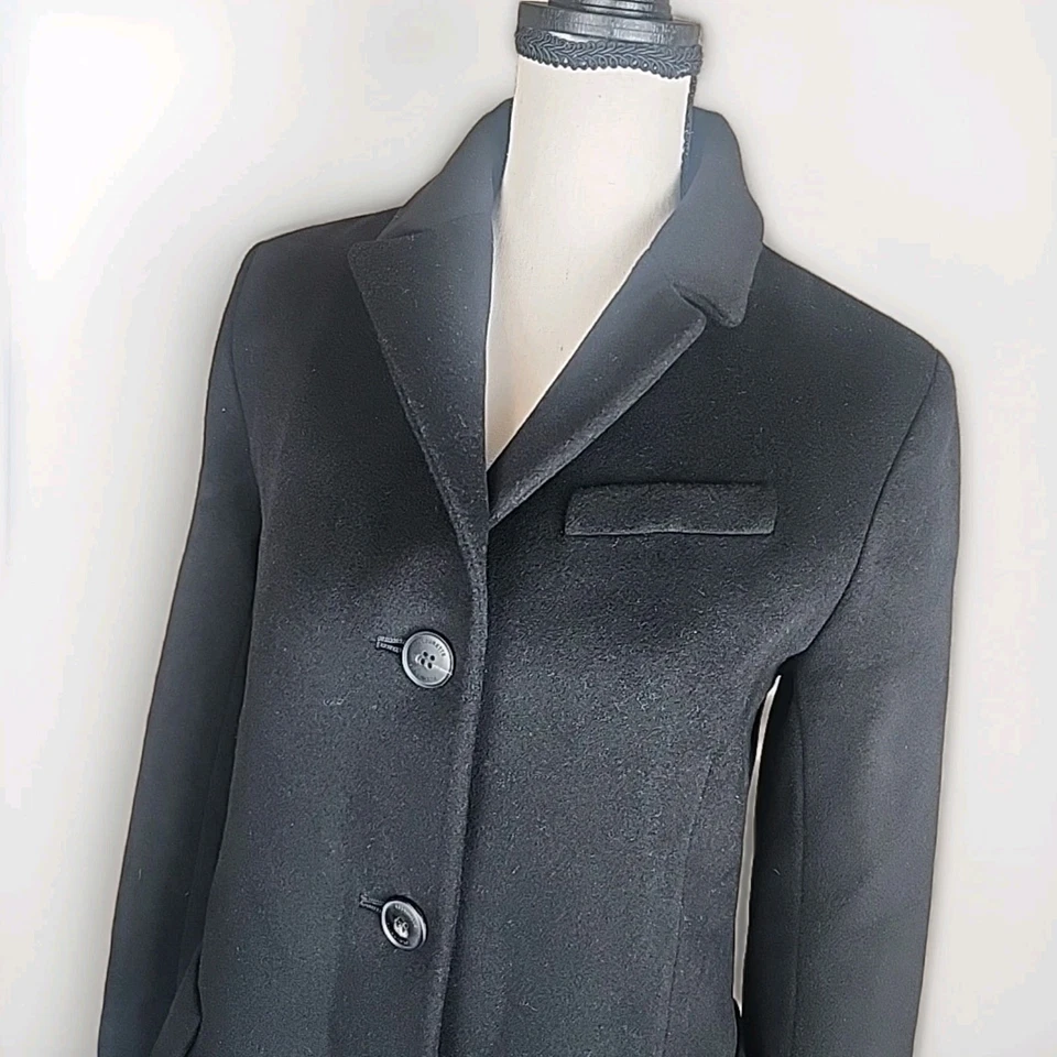 Fleurette Women’s 100% Cashmere Long Full Length Black Coat Size 2 - Image 2 of 4