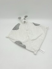 Angel Dear White Puppy Gray Lovey Spotted Patches Security Blanket Baby Plush