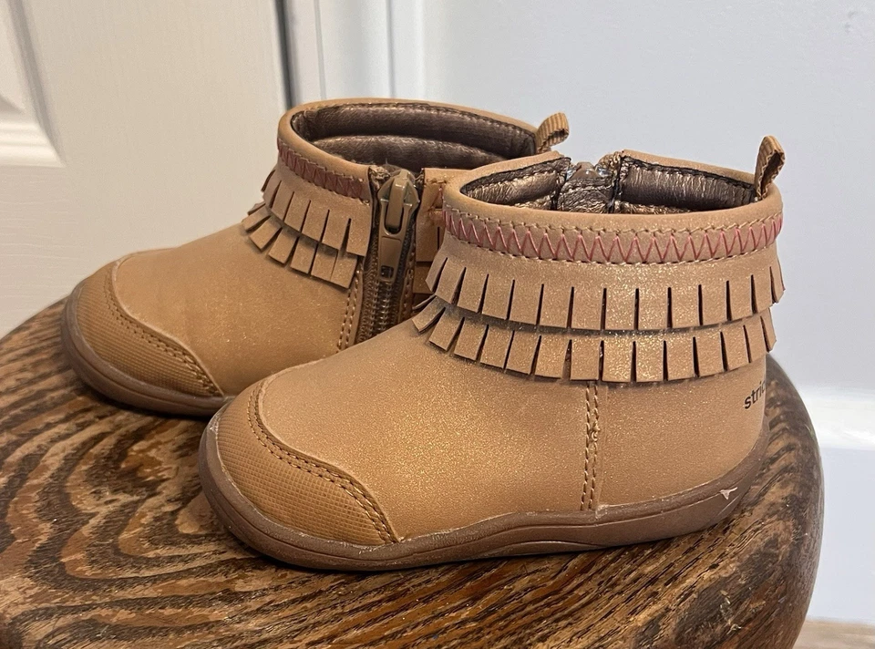 Stride Rite 360 Bianca ребенка ясельного возраста девочек ботинок с бахромой размер 5 М коричневый - Изображение 4 из 4