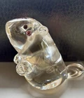 Signed Steuben Beaver Garnet Eyes Excellent Condition