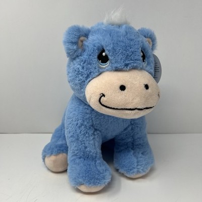 Noah s Ark Blue Hippopotamus Plush Stuffed Animal 11  Soft Toy w/ Pouch Pocket