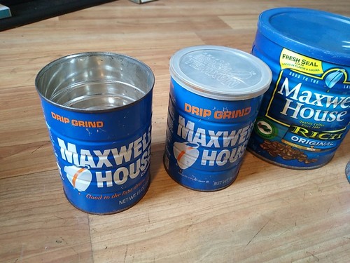 5 Vintage Maxwell House Advertising Metal Tin Coffee Can Lot - Picture 3 of 5