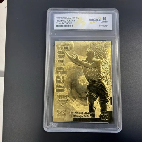 MICHAEL JORDAN FLEER Z-FORCE 23K 1997 GOLD CARD GRADED GEM-MINT 10