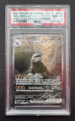 *PSA 10* Excadrill ex 168/086 IR - Black Bolt - Illustration Rare - Gem Mint