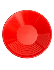 PRESIDENTGOLD’s | 14” Inch | Gold Pan w/ Riffles for Gold Prospecting | Red