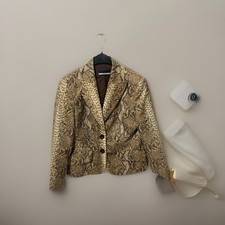 Chic jacket Orwell size 42 snakeskin pattern animal print Brown 