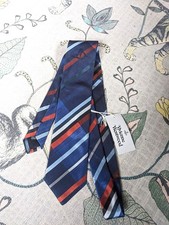 Authentic Vivienne Westwood 7.5 cm Striped Tie.