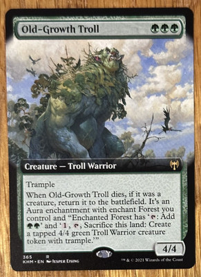 MTG Kaldheim, Old-Growth Troll - Extended Art