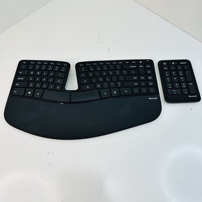 Microsoft Sculpt Ergonomic Desktop Wireless Keyboard Model 1559 w/ Dongle Keypad