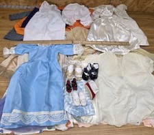 Vintage Large Lot of Doll Clothes Dresses Coats Skirts And Shoes Estate Lot