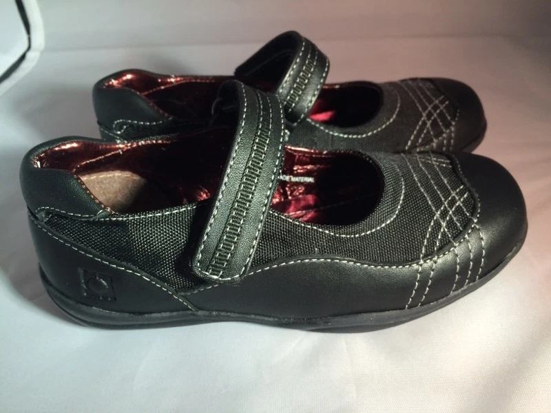 Zapatos Kenneth Cole Cuero Negro MaryJanes Zapatos Escolares Nuevos Niñas Talla 4 M Foto 2 de 4